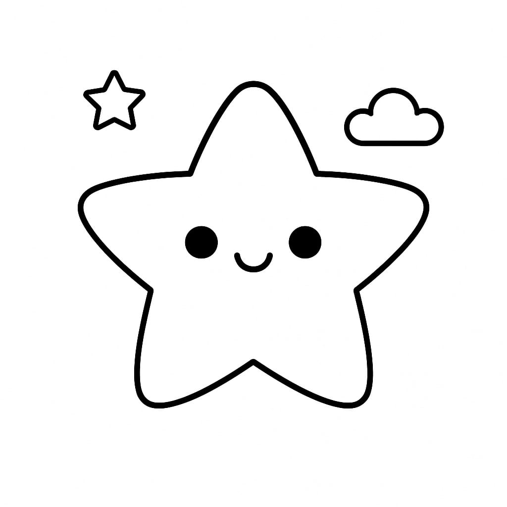 Star Coloring Page - Free Printable