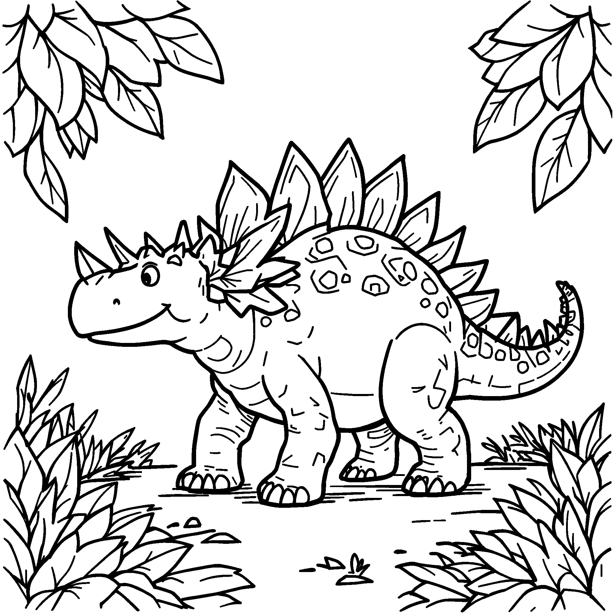 Stegosaurus Coloring Page - Free Printable