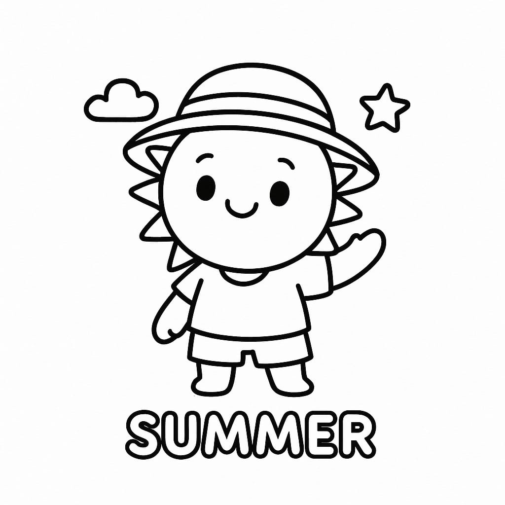 Summer Coloring Page - Free Printable