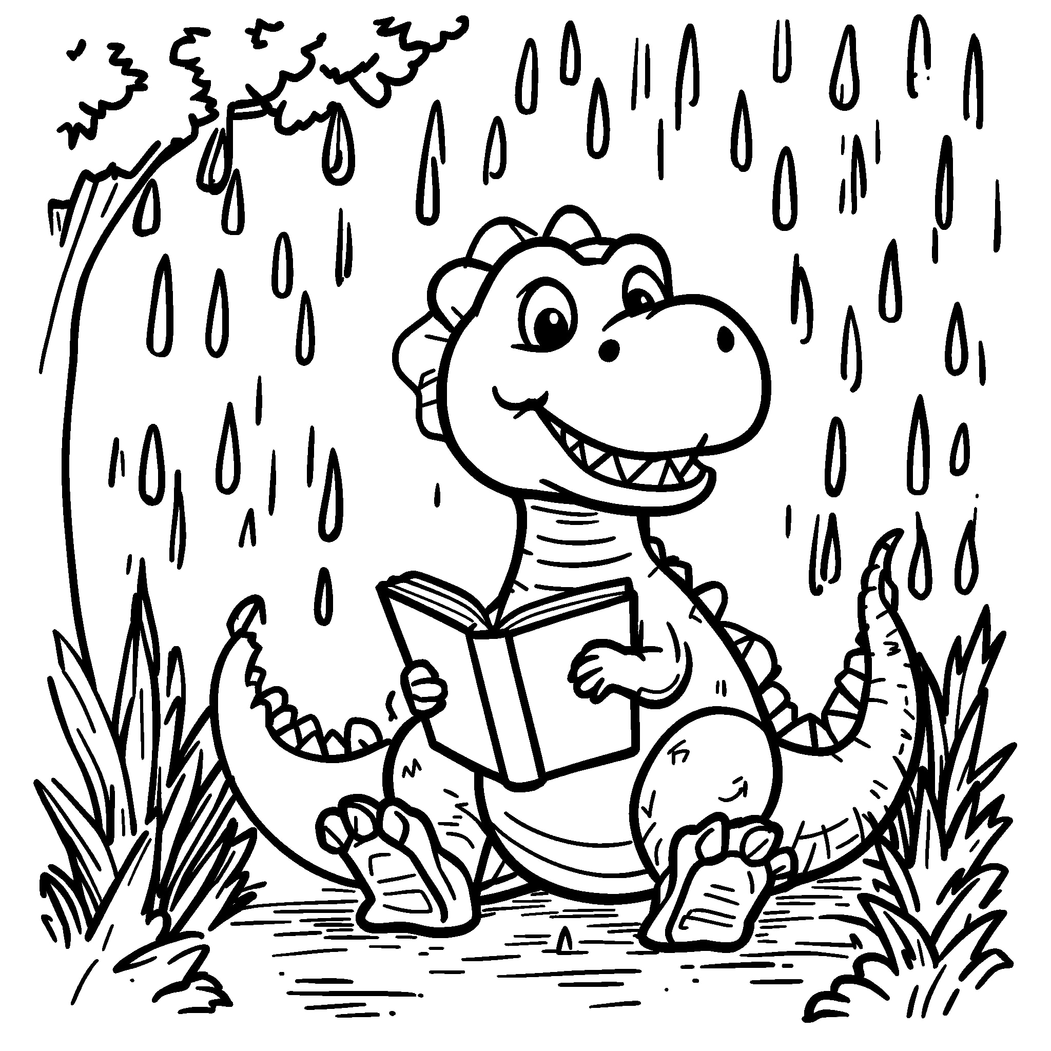 T-Rex Coloring Page - Free Printable