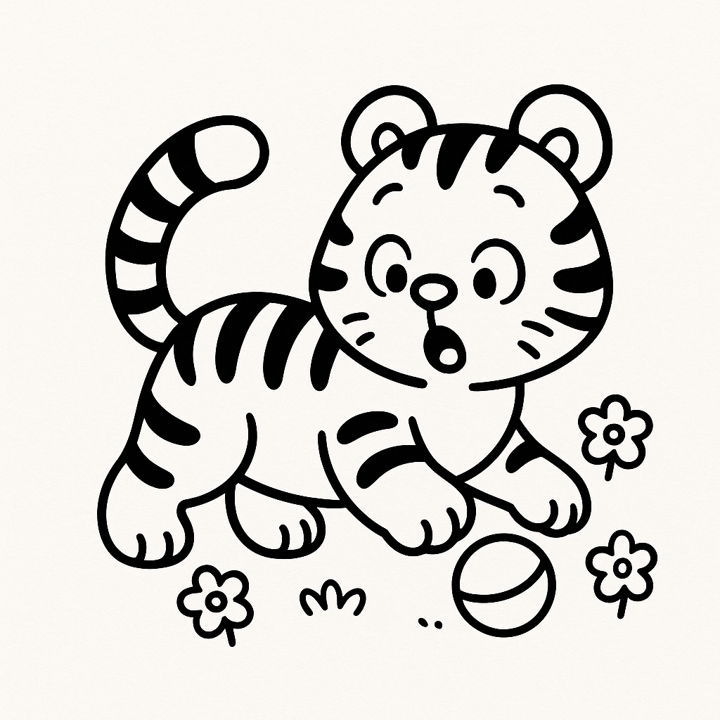 Tiger Coloring Page - Free Printable