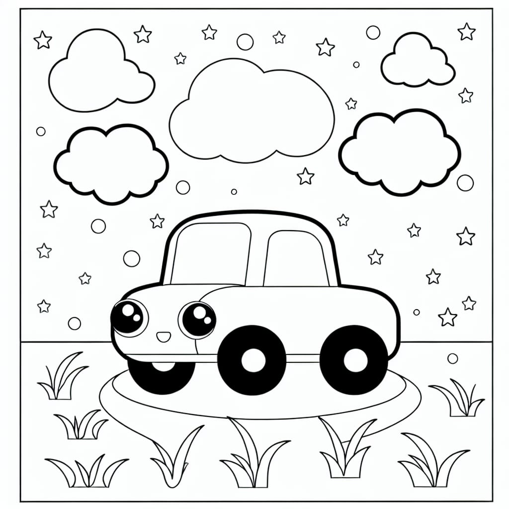 Toy Car to Color - Free Drawing