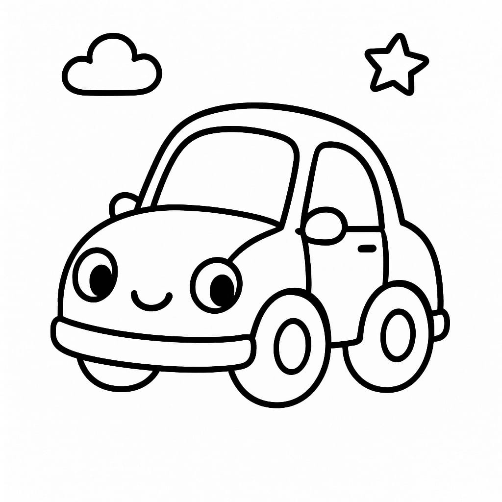 Toy Car Coloring Page - Free Printable