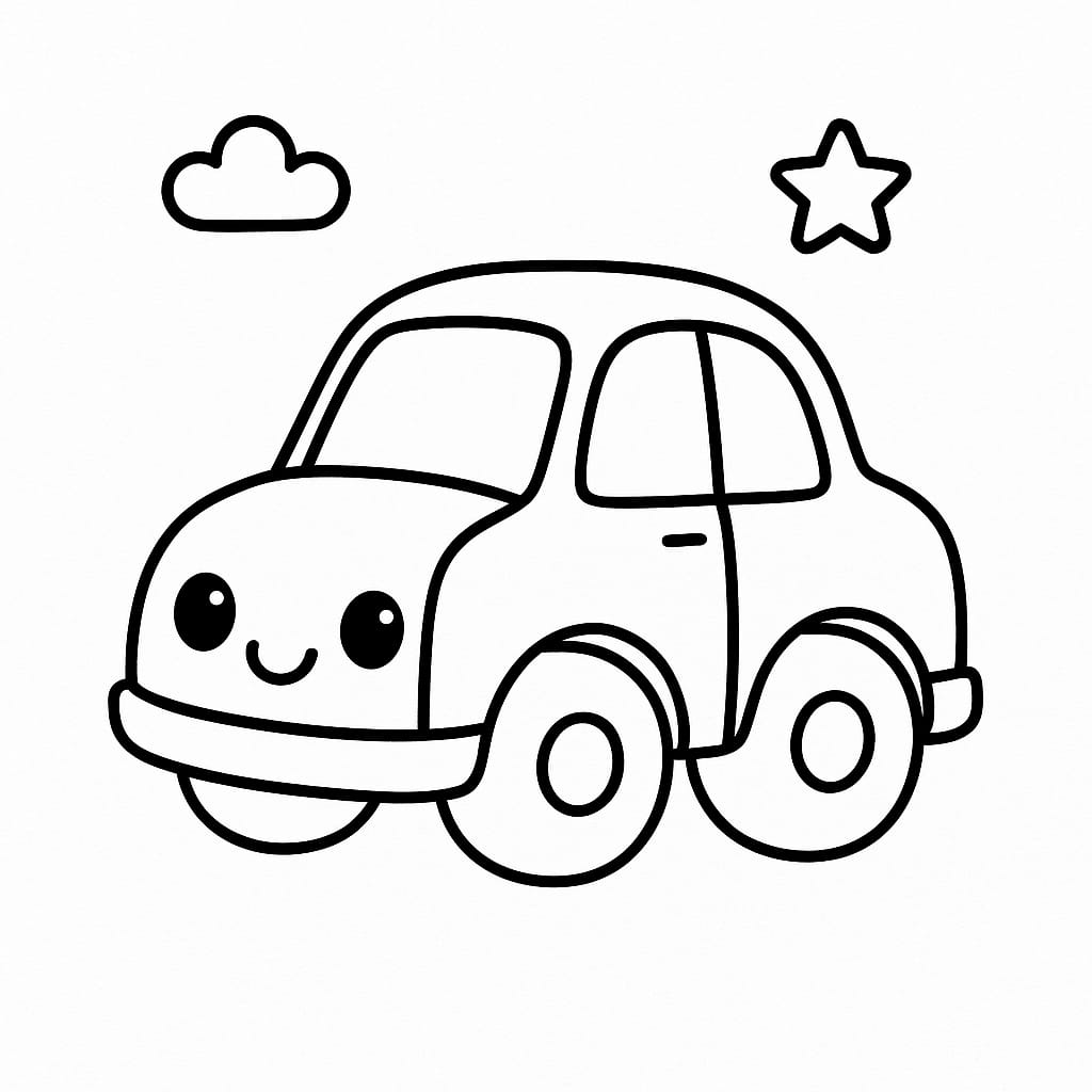 Toy Car Coloring Page - Free Printable