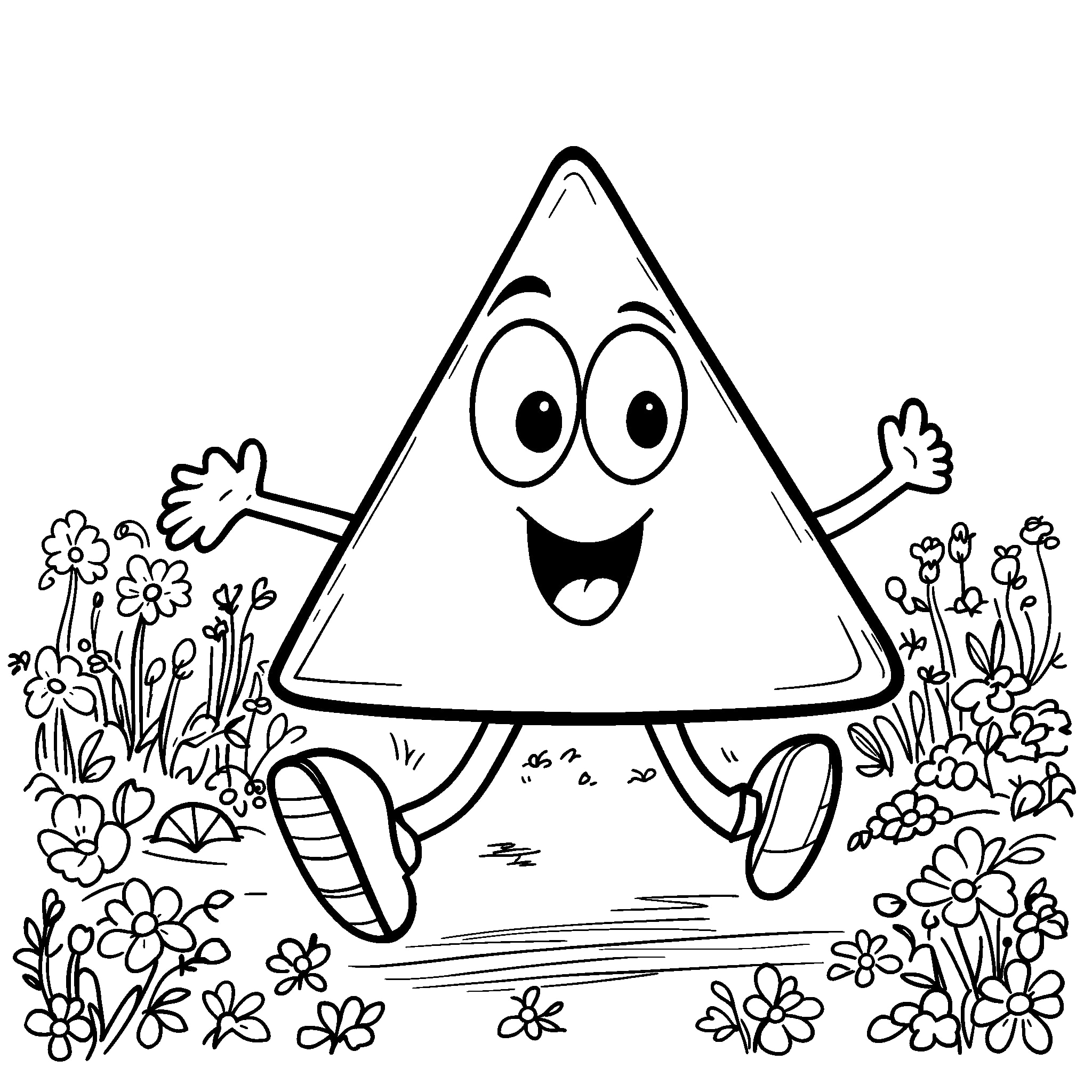 Triangle Coloring Page - Free Printable