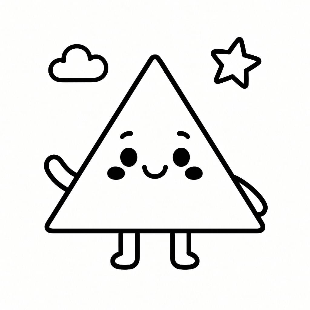 Triangle Coloring Page - Free Printable