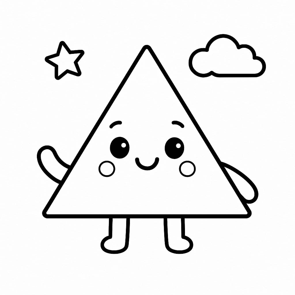 Triangle Coloring Page - Free Printable