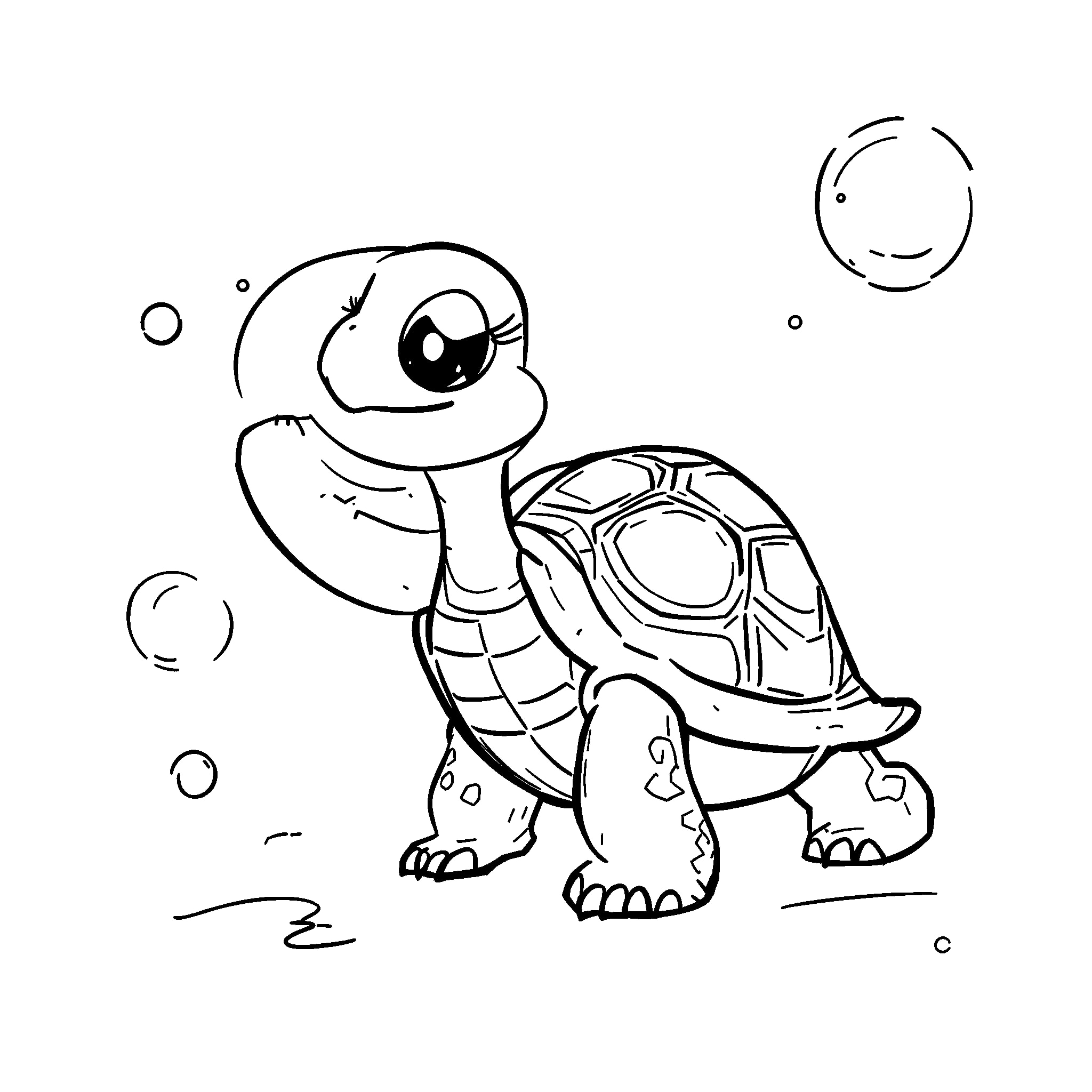 Turtle Coloring Page - Free Printable