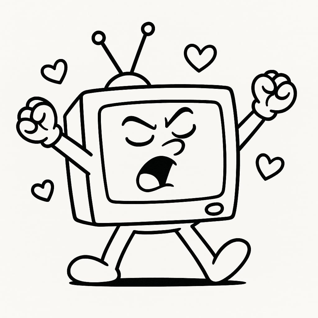 TV Coloring Page - Free Printable