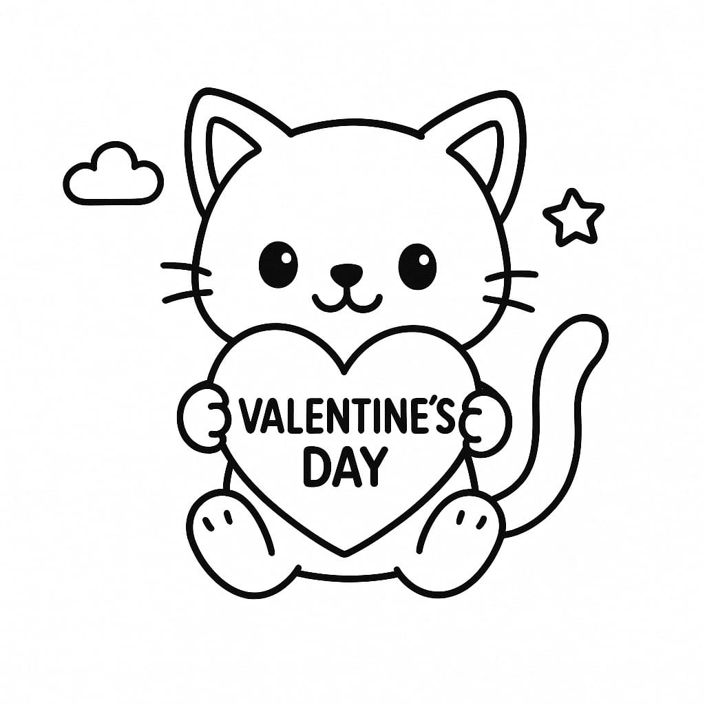 Valentines Day Coloring Page - Free Printable