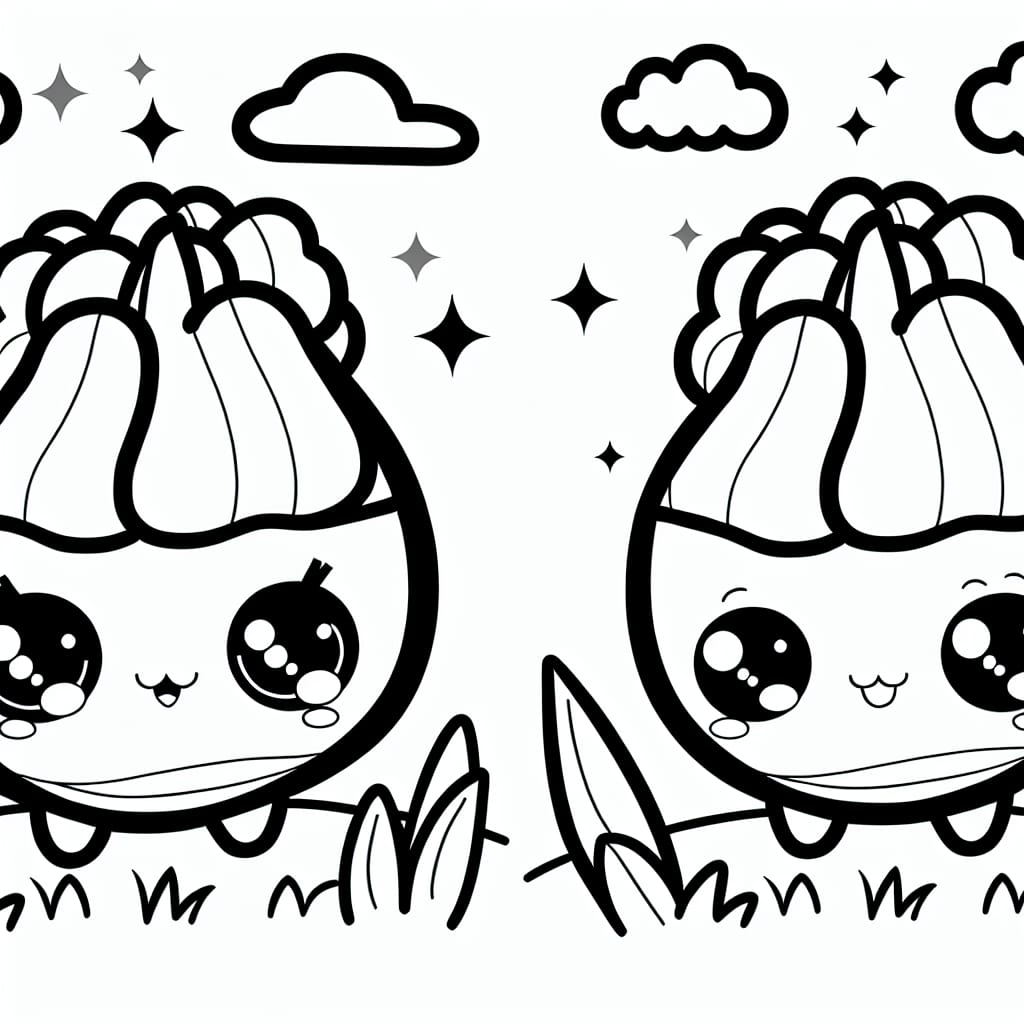 Vegetables to Color - Free Drawing