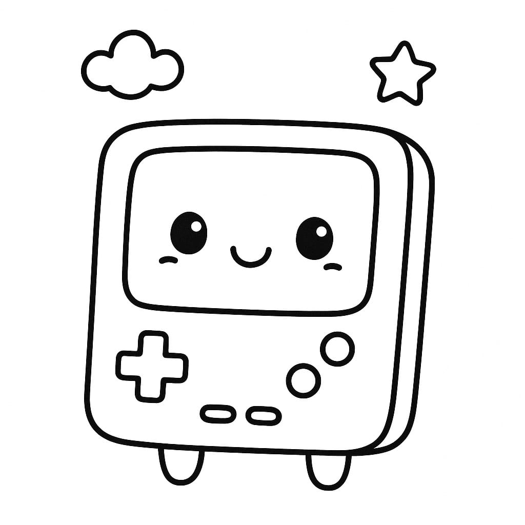 Video Games Coloring Page - Free Printable