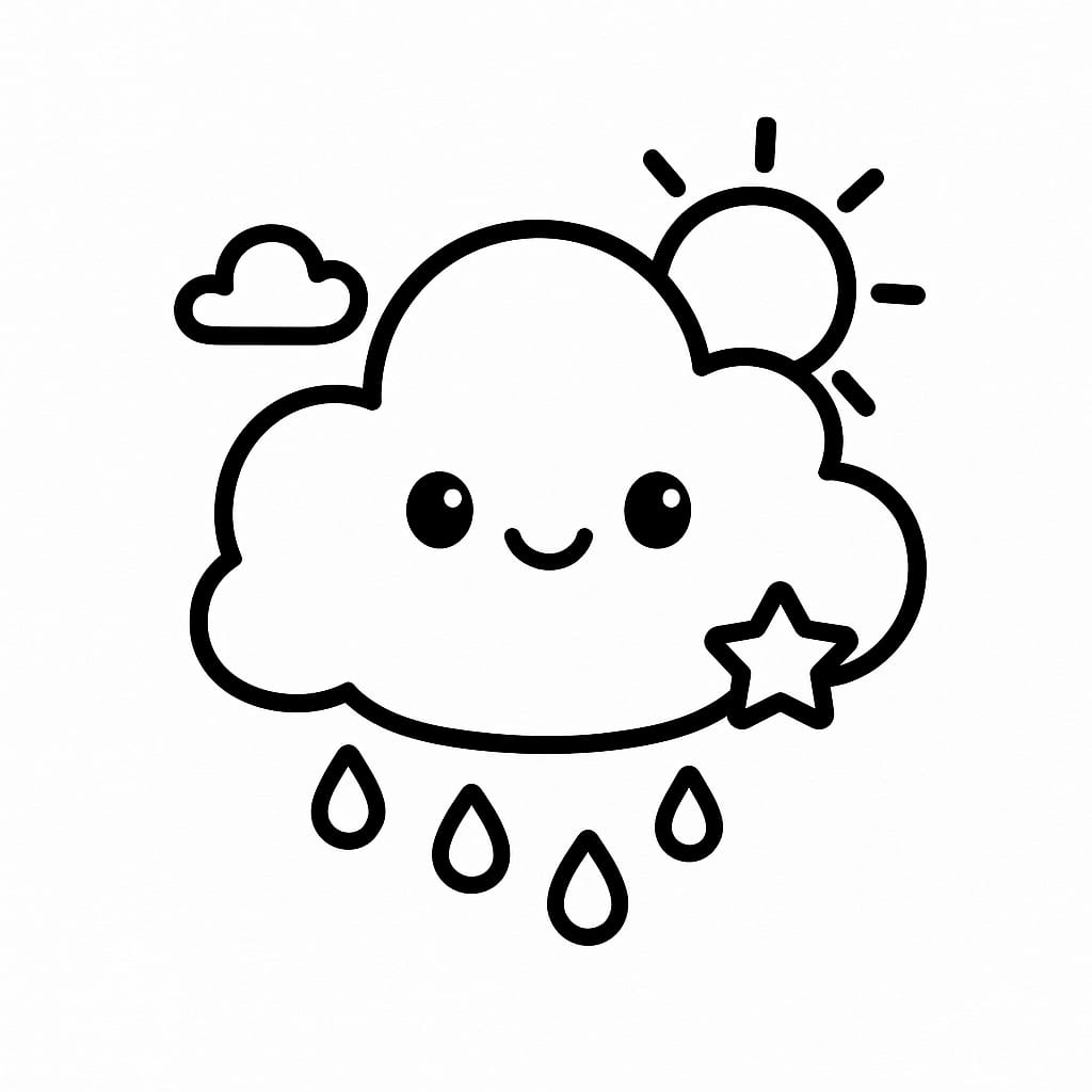 Weather Coloring Page - Free Printable