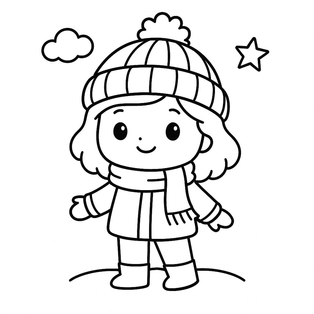Invierno - Página para Colorear Gratis