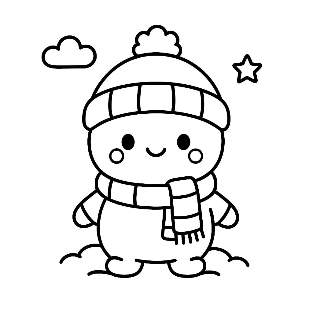 Invierno - Página para Colorear Gratis