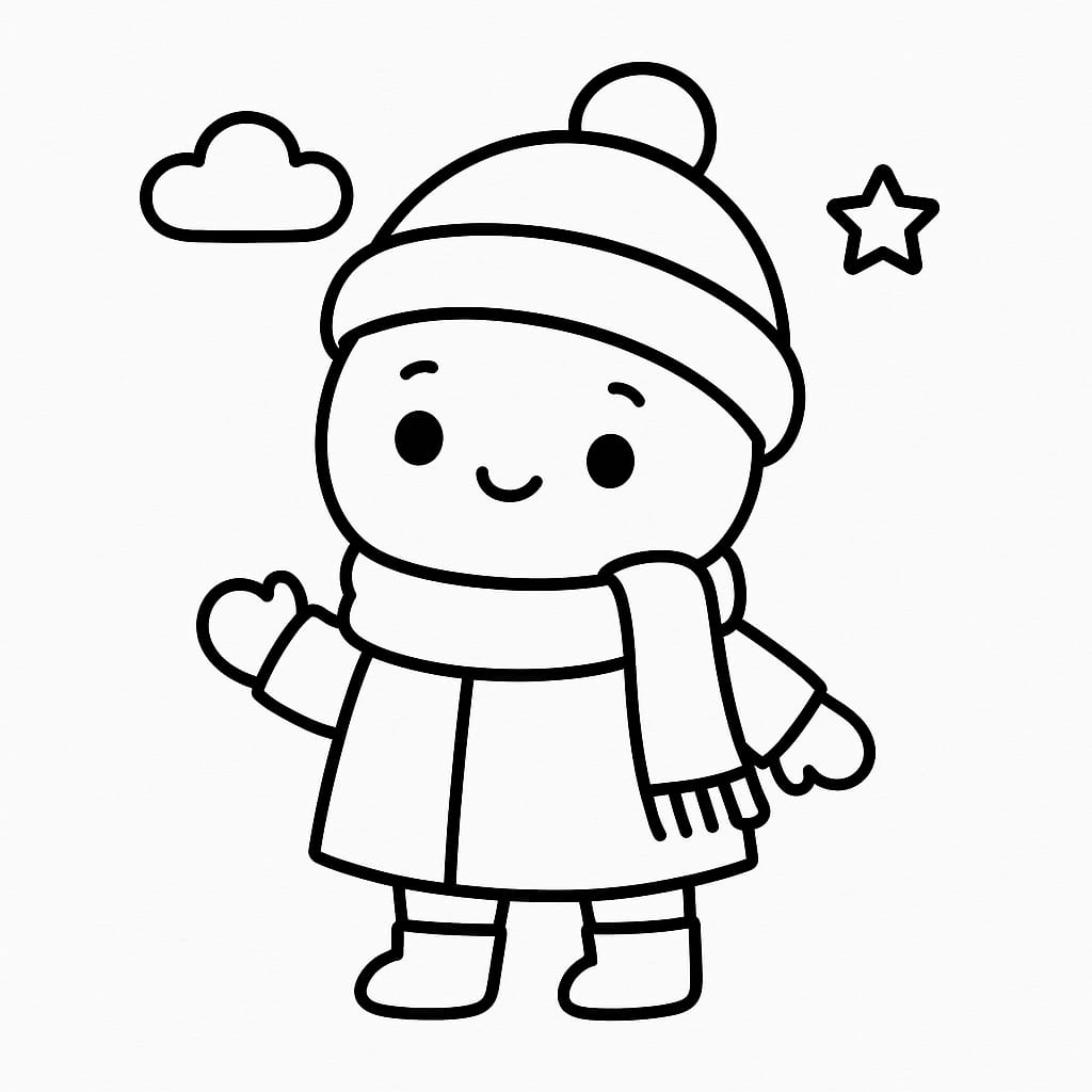 Winter Coloring Page - Free Printable