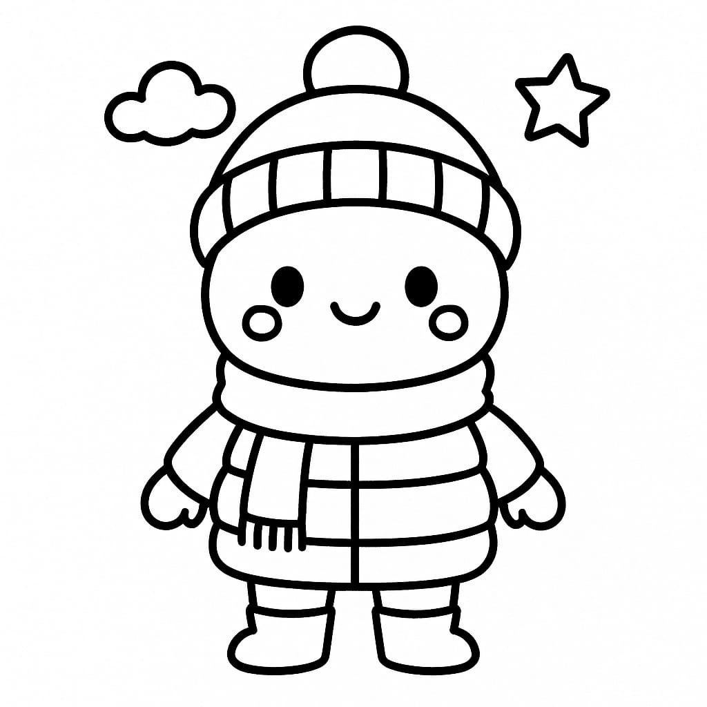 Invierno - Página para Colorear Gratis